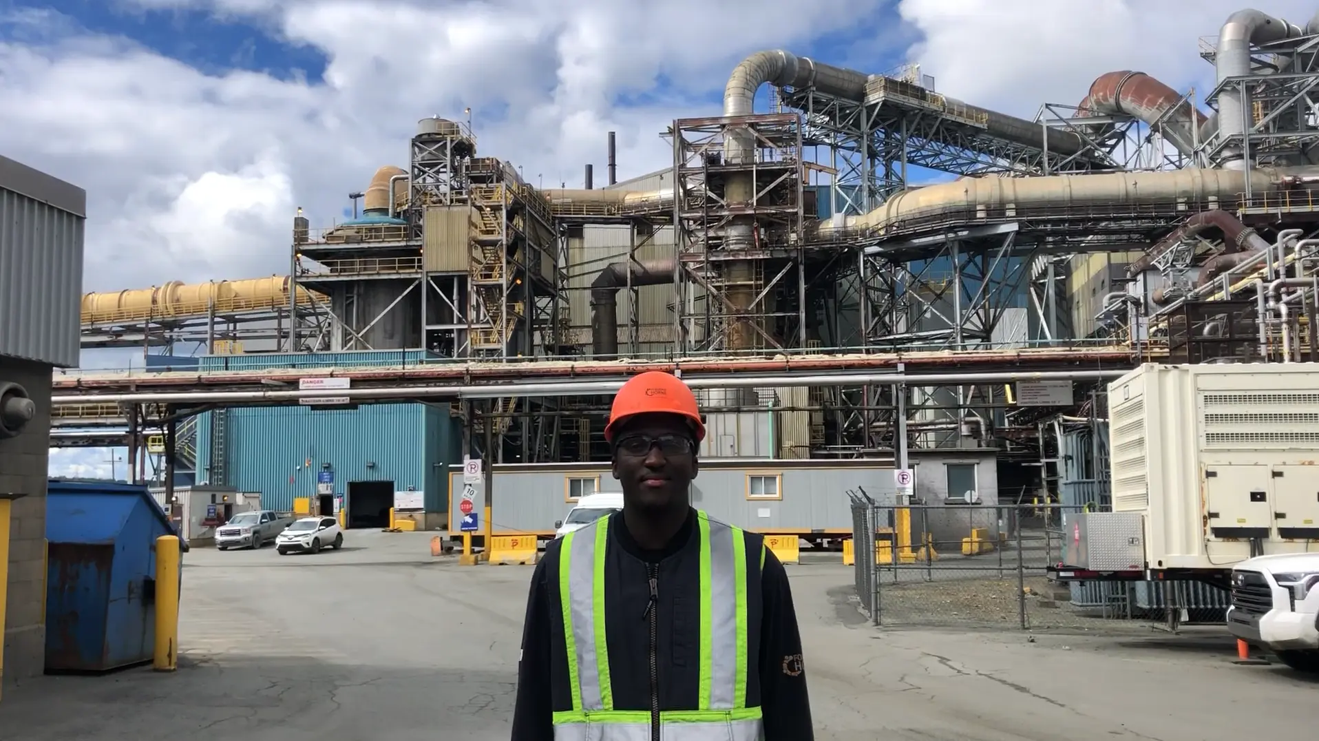 Arsene Kanane at an industrial facility